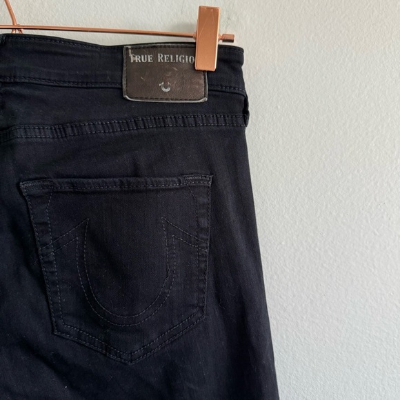 True Religion Jennie Curvy Skinny Jeans Black Diamond Size 29 - Picture 9 of 16